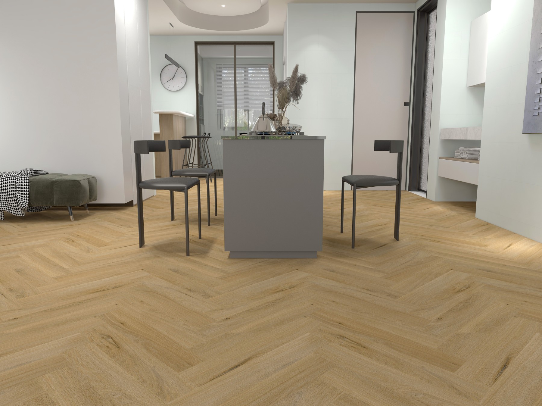 Vinyl Podlaha SPC VinCore Herringbone 5/0,3mm NORMANDY 12,5x62,5cm (0,94m2)